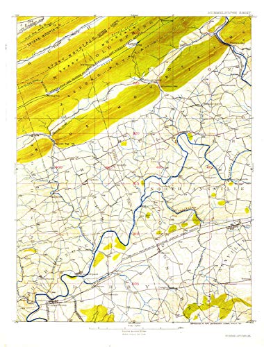 YellowMaps Hummelstown PA topo map, 1:62500 Scale, 15 X 15 Minute, Historical, 1924, 19.9 x 15.1 in - Paper