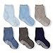 LA Active Baby Socks 6-12 Months - 6 Pairs of Newborn, Infant & Toddler Socks for Boys and Girls with Non-Slip Grip - Crew Style - Boys