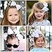 HLIN Toddler Girls 6PCS White Hair Bow Clips Matching American Doll (6inch * 2, 4.5inch * 2, 3inch * 2)