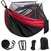 Camping Hammock, Double & Single Hammock with Bug Net/Mosquito, with Travel Portable Tree Straps and Carabiners, Easy… 51zGClVHsML