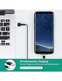 [actualizado] Samsung Galaxy S8 carcasa de batería Qi inalámbrico compatible de carga, Newdery 5000 mAh Slim recargable extendida funda de cargador compatible Samsung Galaxy S8 (2017)   (5,8") negro