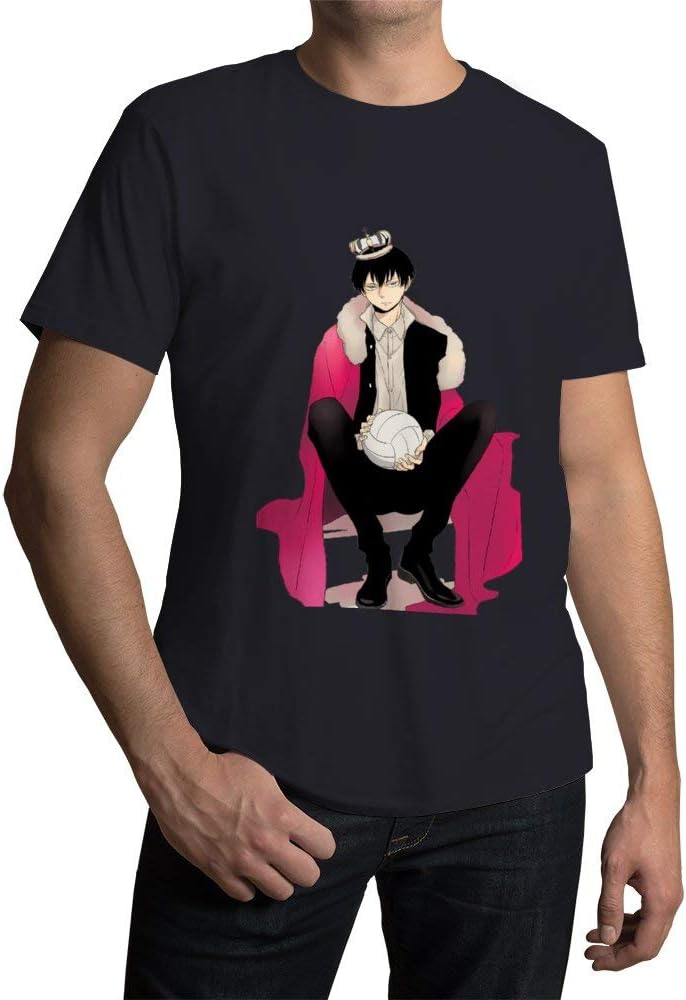 MGGPXXXI Kageyama Tobio Haikyuu Mans T-Shirt Modern Round Neck Short Sleeve Shirt