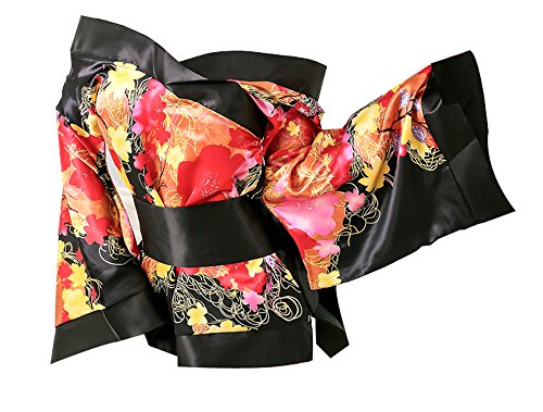 Marshel Cosplay Japanese traditional Costume kimono Fancy Dress AX-JP-012 Black White