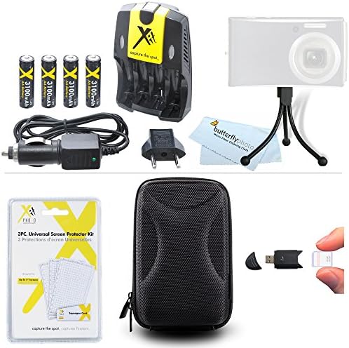 Must Have Accessories Kit For Nikon Coolpix A10, L32 L31, L26,Nikon Coolpix L610 Digital Camera Includes 4AA High Capacity Rechargeable NIMH Batteries + Rapid Charger + Case + Screen Protectors + More