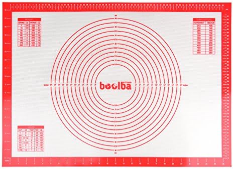 Silicone Baking Mat by Boolba | Improves Your Baking Experience | Extra Large Size (20 x 28 in) with Measurements Perfect Choice for Rolling Dough