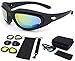 Zabarsii Polarized Sunglasses, Bulletproof CS, Tactical Goggles, Field Motorcycle,Windproof Mirror,Fit for Male or Female Black