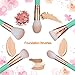 Makeup Brush Set Soft Synthetic Bristles Make Up Powder Blush Contour Eyeshadow Lip Foundation Brushes Kit with Gift Bag (12pcs Green)