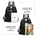 Women Backpack Purse Nylon Anti-theft Fashion Casual Lightweight Travel School Shoulder Bag (Luxury Black)
