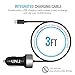 Type C Car Charger, UNU 35W with Qualcomm Quick Charge 3.0 Technology + Built-in Type-C (3.0) Charging Cable for iPhone 7/6S/6, Galaxy S8/S8+, LG G6, Google Pixel, Nexus 5X/6P and More Devices