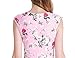 MUXXN Women's Ruched Bust High Waist Formal Work Midi Dress (Floral Pink M)