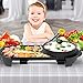 Multifunctional hot pot, electric barbecue grill super large medical stone household electric baking tin with 5 temperature adjustments,suitable for 1-10 person Christmas family gatherings and your food begins.