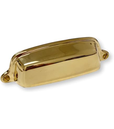 Antique Style Bin Pull Colonial Early American Drawer Bin Pull Cup Pull Marine Boat Cabinet Bin Cup Pull Furniture Drawer Bin Pull Desk File Cabinet Bin Pull – Brass Base