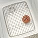 iDesign Axis Metal Sink Grid, Non-Skid Dish Protector for Kitchen, Bathroom, Basement, Garage, 10.5