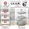 Amtido-3-Tier-Storage-Trolley-on-Wheels-Organiser-Metal-Utility-Rolling-Cart--Suitable-for-Kitchen-Bathroom-Bedroom-Organisation--White Amtido 3 Tier Storage Trolley on Wheels Organiser, Metal Utility Rolling Cart – Suitable for Kitchen, Bathroom, Bedroom…