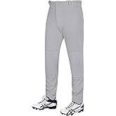 Penveer Full Length Men's Baseball Pants, Open Bottom, Loose Fit Adult Baseball Pants with Adjustable Length