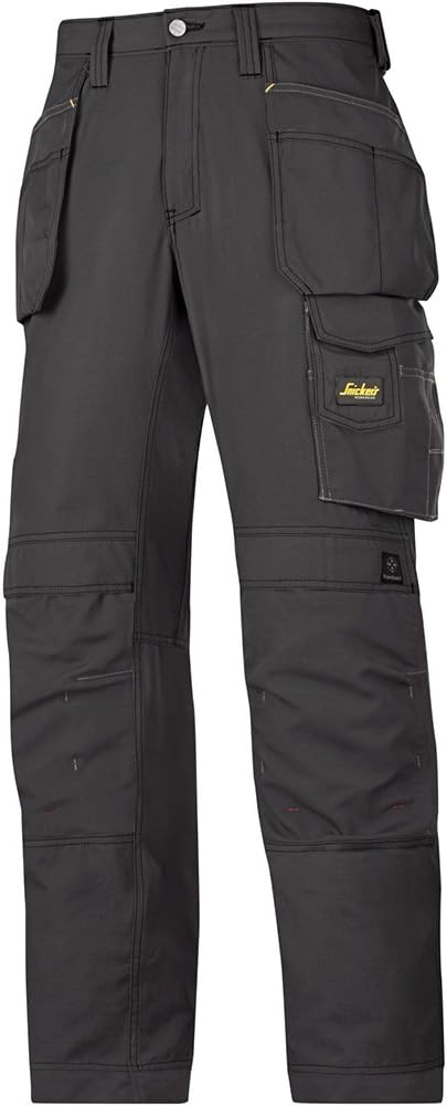 Snickers 32130404084 Size 84 "Rip-Stop" Craftsmen Holster Pocket Trousers - Black