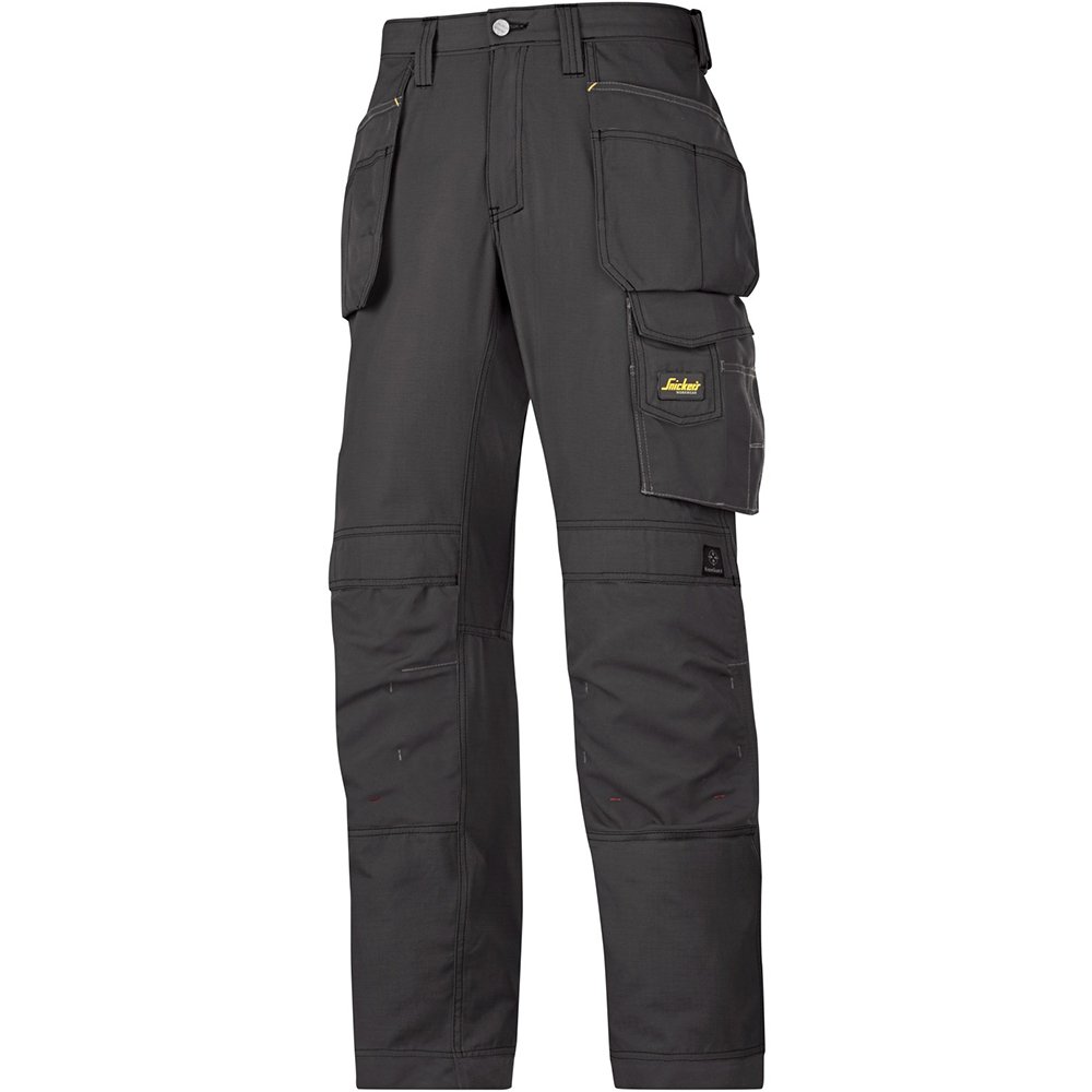 Snickers 32130404096 Size 96 "Rip-Stop" Craftsmen Holster Pocket Trousers - Black