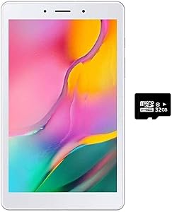 Samsung Galaxy Tab A 8.0" (2019, WiFi Only) 32GB, 5100mAh All Day Battery, Dual Speaker, SM-T290, International Model (32GB + 32GB SD Bundle, Silver)