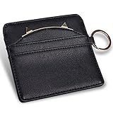 Nico Louise Cat Ear Leather Coin Purses Women Key Chain Credit Card Holders Girls Wallet (Black)