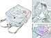 Zicac Girls' Transparent Laser Sequins Backpack Children Bookbag School Daypack Satchel Shoulder Handbag (Silver)