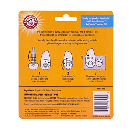 Arm & Hammer Air Care Pet Scents Electric Oil Diffuser Plug-in & Refill - Plug in Air Freshener Pet Odor Eliminator… - Image 7