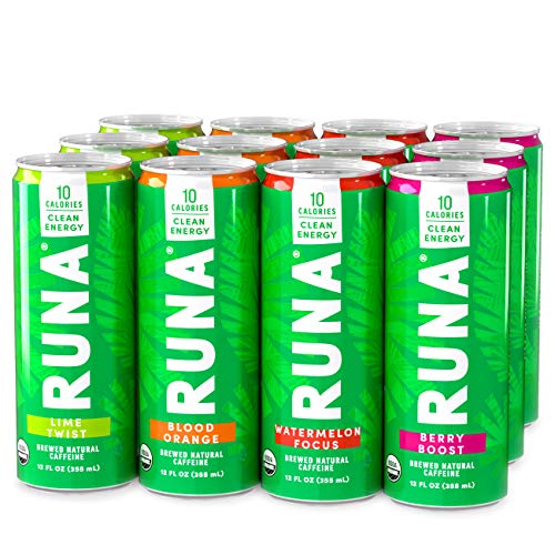 Organic Clean Energy Drink by RUNA, Variety Pack Refreshing Tea Taste