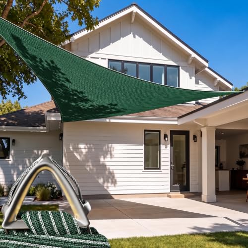 ColourTree 24' x 31' x 39.21' Green Triangle Shade Sail for Outdoor Patio at Amazon