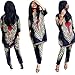 Elevin(TM) Women Summer African National Print Casual Straight Print Tops+Pants