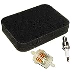 Hipa Air Filter for Generac GP5500 GP6500 GP6500E GP7500 GP7500E GP8000E H5500 H7500 RS5500 RS7000E Generator with Spark Plug Fuel Filter