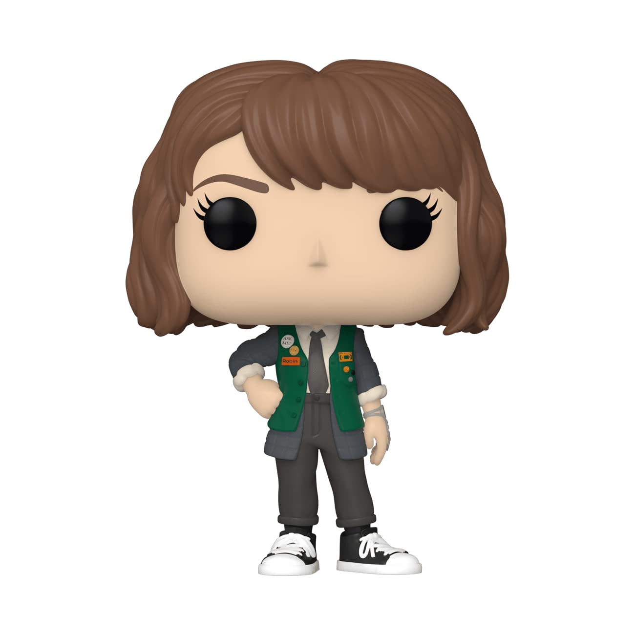 POP [Stranger Things - Robin Buckley [Season 4] Video Store Outfit Funko Vinyl Figure (Bundled with Compatible Box Protector Case), Multicolor, 3.75 inches