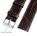 KADES Genuine Leather Retro Cowhide Bands with Stainless Steel Frame Compatible for Fitbit Blaze Smart Watch, Coffee Band+Coffee Frame(Silver Clasp)- Large