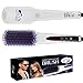 Hair Straightener Brush by And He is Done - Best 2 in 1 Ionic Hair Straightener Brush with Heat Resistant Glove Carrying Bag -Anti-scald, Anti-static, Adjustable Temperature - no More Damaged Hair