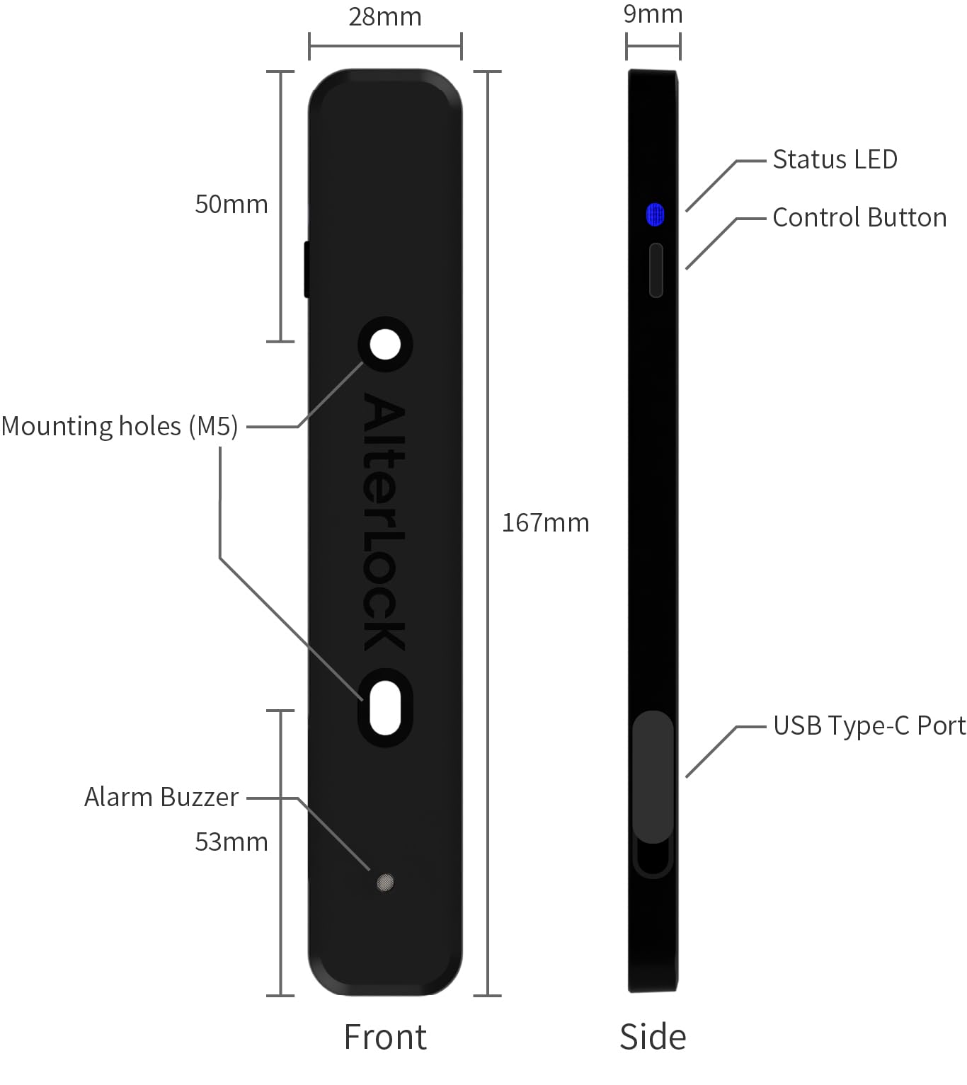 Gen3 Anti-Theft Alarm GPS/Wi-Fi Tracking Device Bluetooth/LTE-M Communication | App-Connected Bicycle Motorcycle Vehicle|Compact and Lightweight Long Run Time Waterproof Dustproof IP66