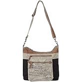 Myra Bag Western Purses for Women - Canvas Womens Western Purse with Genuine Leather Detailing and American Vintage Design