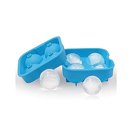 MG SALESS Whiskey Ice Cube Silicone Ball Maker Flexible Non Stick Silicone Ice Cube Tray Ball Maker for Bar Accessories Juice Whiskey Cocktail Drinks, Ice Ball Makers for Fridge - Ice Trays