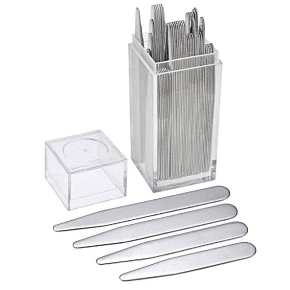 Hihey 40 PiecesMens Metal Metallic Collar Chopsticks Set Collar Chopsticks Collar Bars Collar Stays for Mens Shirt