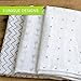 Ziggy Baby Muslin Baby Swaddle Blankets - 3 Pack - Gender Neutral for Boys and Girls - Chevron, Arrow, Cross, Grey/White (47x47)