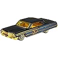 New 1:64 Hot Wheels 50th Anniversary Black & Gold Collection - Bone Shaker, Twin Mill, Rodger Dodger, Dodge Dart, Impala & Ford Ranchero Set of 6pcs Diecast Model Car By HotWheels