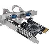 SIIG Legacy and Beyond Dual-Serial (2 Port) plus Single (1) Parallel Port PCI Express Card Compatible with 16C550 UART