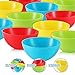 Pack of 12-24 Oz Kids Plastic Bowls - Cereal Bowls for Kids - Toddler Bowls for Snack, Soup, Salad, Ice Cream, Dessert & Fruit – 4 Bright Colors - BPA Free - Microwave and Dishwasher Safe