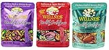 Wellness Healthy Indulgence Grain Free Naturally Delicious Everyday Entrees For Cats 3 Flavor Variety 6 Pouch Bundle: (2) Chicken, Duck & Shrimp Recipe In a Creamy Sauce, (2) Chicken, Crab & Herring Recipe In A Savory Sauce, and (2) Salmon & Tuna Recipe In A Savory Broth, 3 Oz. Ea. (6 Pouches Total)