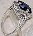 Huge Natural 3.5Ct Tanzanite 925 Silver Ring Women Wedding Engagement (mazarine #10)