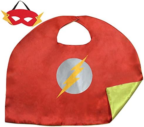 15 Styles 50*70 CM Kids Superhero Capes and Masks For Party Costumes (50*70 CM, Flash)