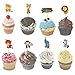 Jungle Safari Zoo Animals Foil Latex Balloons Birthday Party Supplies Decorations Lion Tiger Monkey Zebra Giraffe Cupcake Toppers 42 Pcs