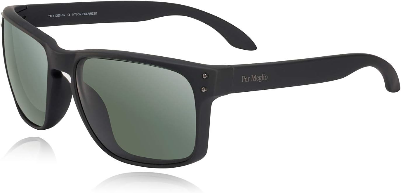 Polarized Sunglasses for Men 100% UV Protection Wayfarer Sun Glasses for Driving Men Clear Vision - Rectangular TR90 Frames
