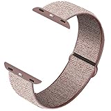 INTENY Sport Band Compatible with Apple Watch 38mm 40mm, Soft Sport Loop, Strap Replacement for iWatch Series 5, Series 4, Series 3, Series 2, Series 1 (Rose Pink, 38mm 40mm)