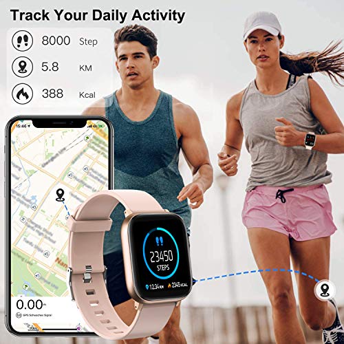 FirYawee Smart Watch for Android Phones and iOS Phones Compatible iPhone Samsung, IP68 Waterproof Pedometer Smartwatch… - Image 4