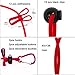 Travel Clothesline,4m/13ft Portable Retractable Adjustable Clothes Line Rope with 1 Waterproof Bag, 12 Clothespins, 13 Anti-Skid Clips for Outdoor and Indoor (Red)