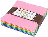 Kona Cotton Solids Pastel Charm Square 85 5-inch Squares Charm Pack Robert Kaufman CHS-692-85