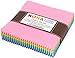 Kona Cotton Solids Pastel Charm Square 85 5-inch Squares Charm Pack Robert Kaufman CHS-692-85